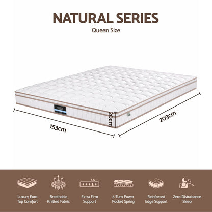 Queen Pocket Spring Mattress 20cm Firm | HomeAndLiving - 3