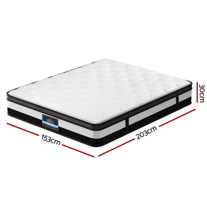 White mattress 153x203cm, rear view