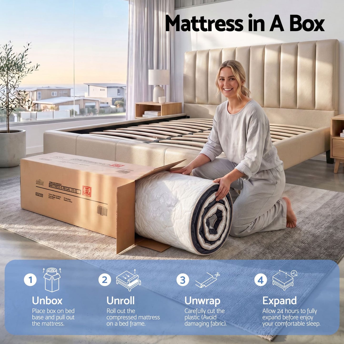 35cm Double Mattress Firm Pocket Spring | HomeAndLiving - 11