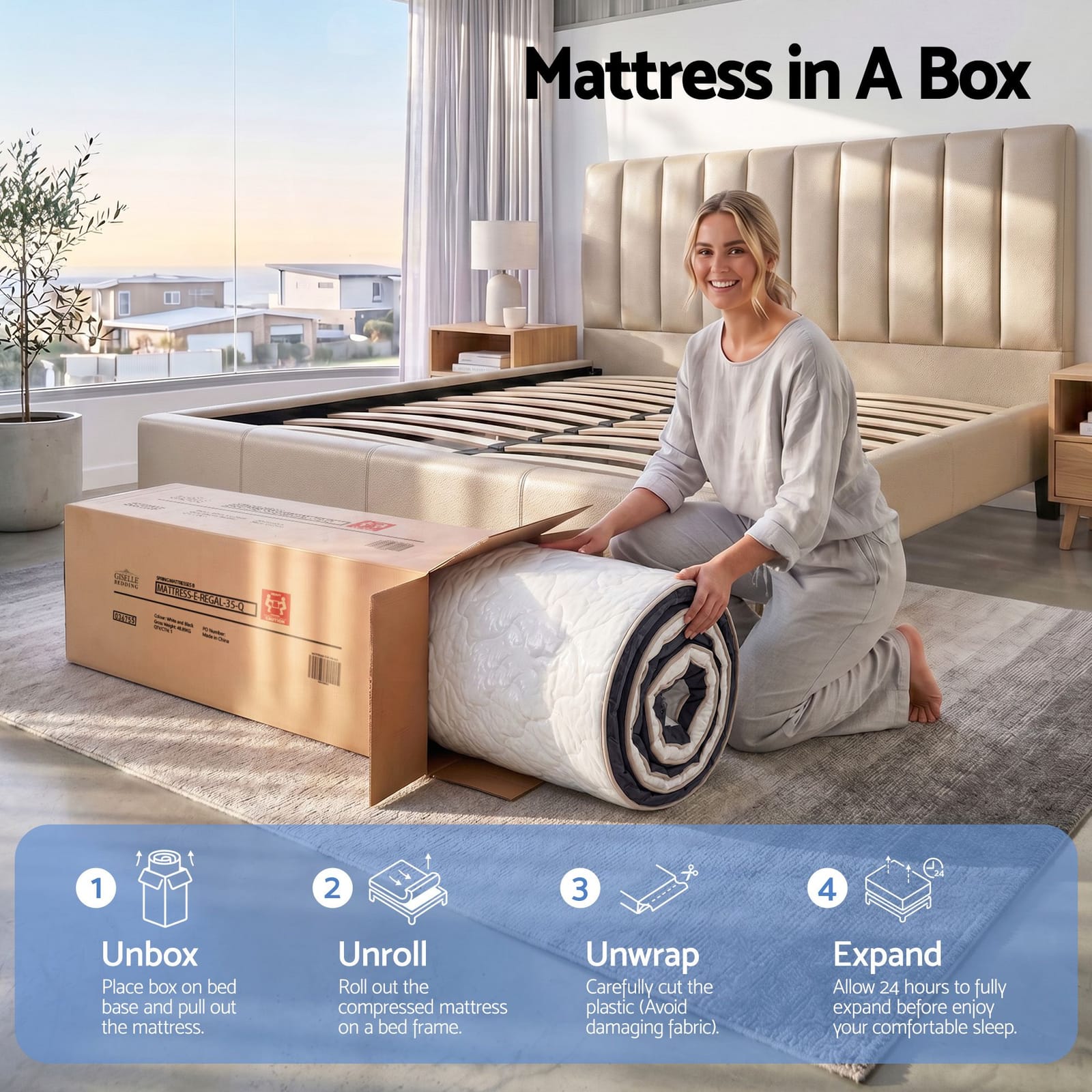 35cm Double Mattress Firm Pocket Spring | HomeAndLiving - 11