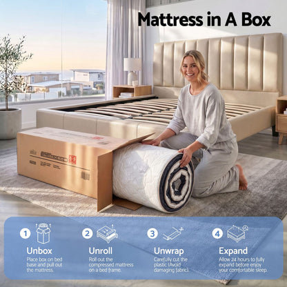 35cm Double Mattress Firm Pocket Spring | HomeAndLiving - 11