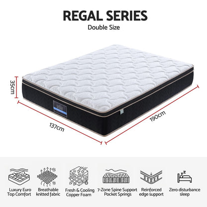 35cm Double Mattress Firm Pocket Spring | HomeAndLiving - 3