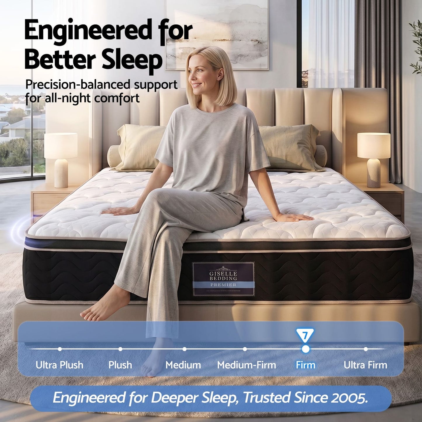 35cm Double Mattress Firm Pocket Spring | HomeAndLiving - 5
