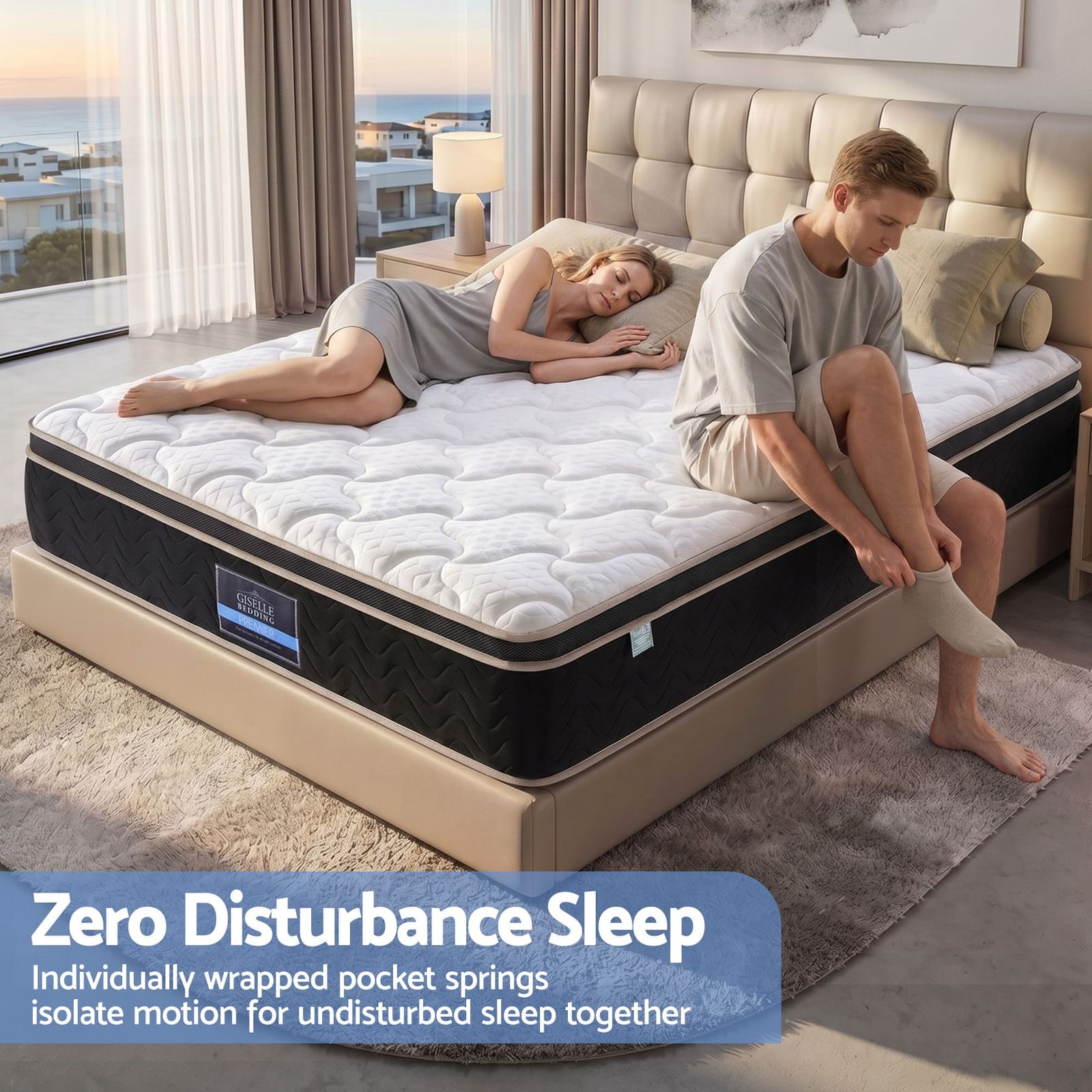 35cm Double Mattress Firm Pocket Spring | HomeAndLiving - 9