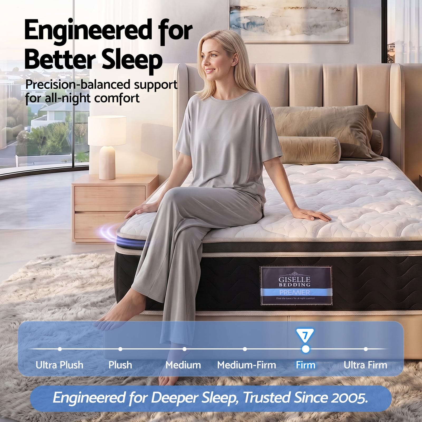 King Single Mattress 35cm Firm Pocket Spring | HomeAndLiving - 5