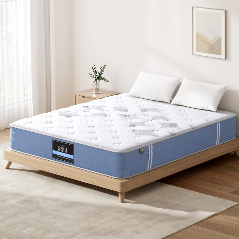 White mattress 183x203cm, side view