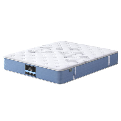 White mattress 183x203cm, rear view