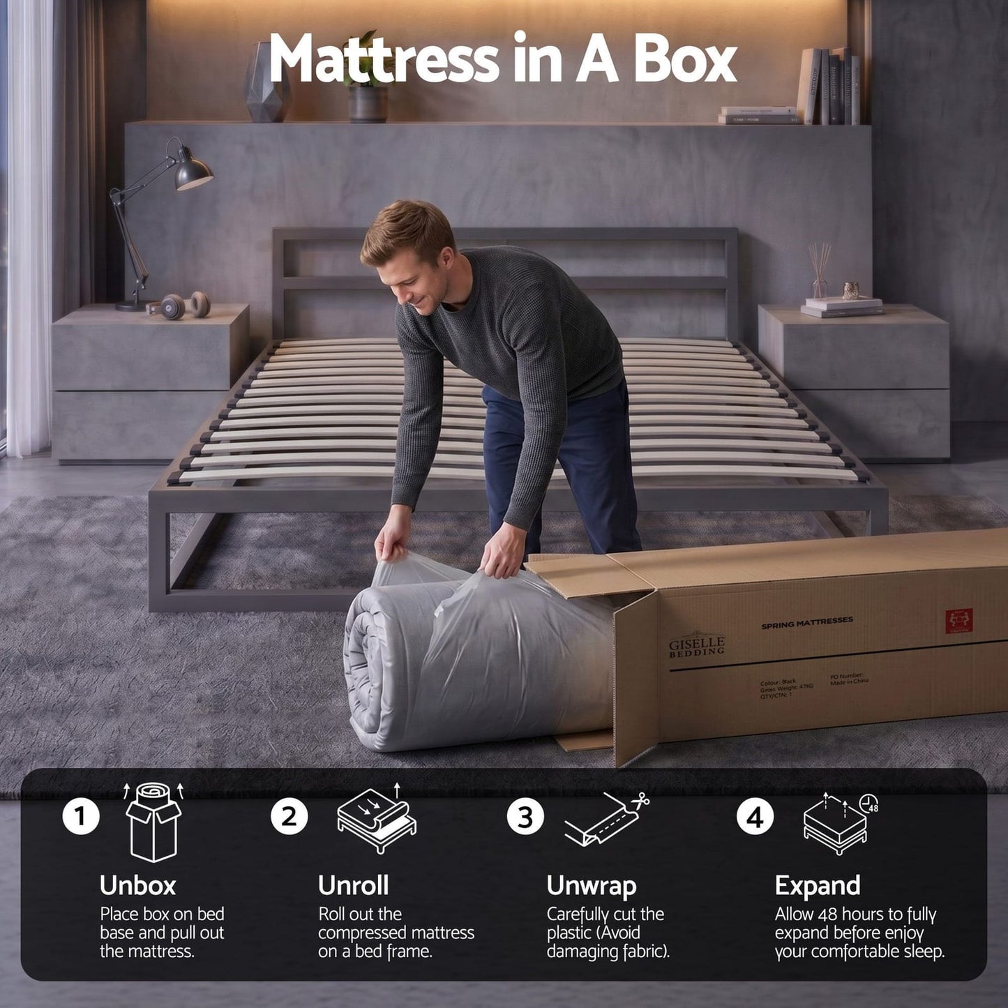 Double Mattress 30cm Pocket Spring Firm | HomeAndLiving - 11