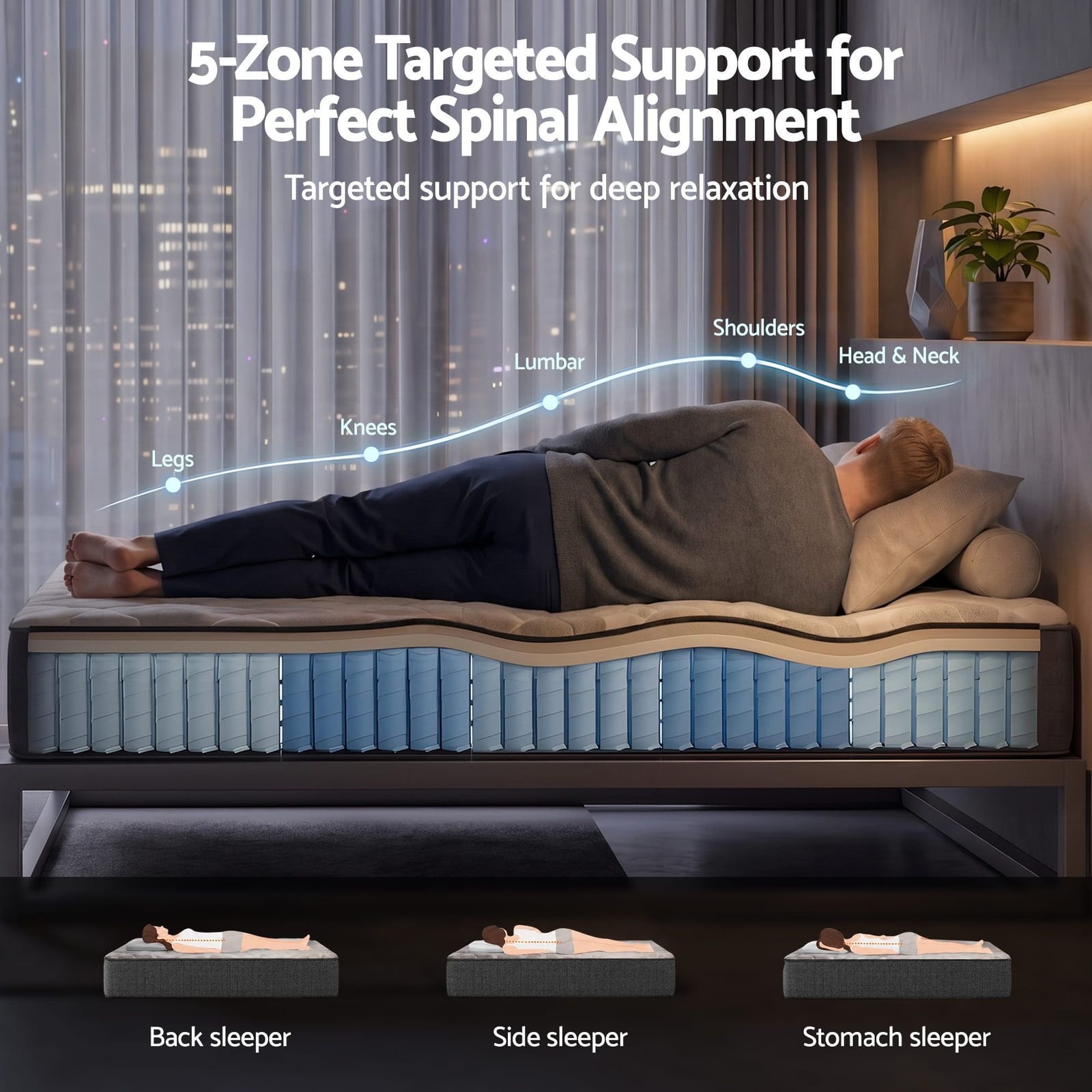 King Mattress 30cm Pocket Spring 5-Zone | HomeAndLiving - 7