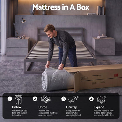 Grey mattress 107x203x30cm, view 7