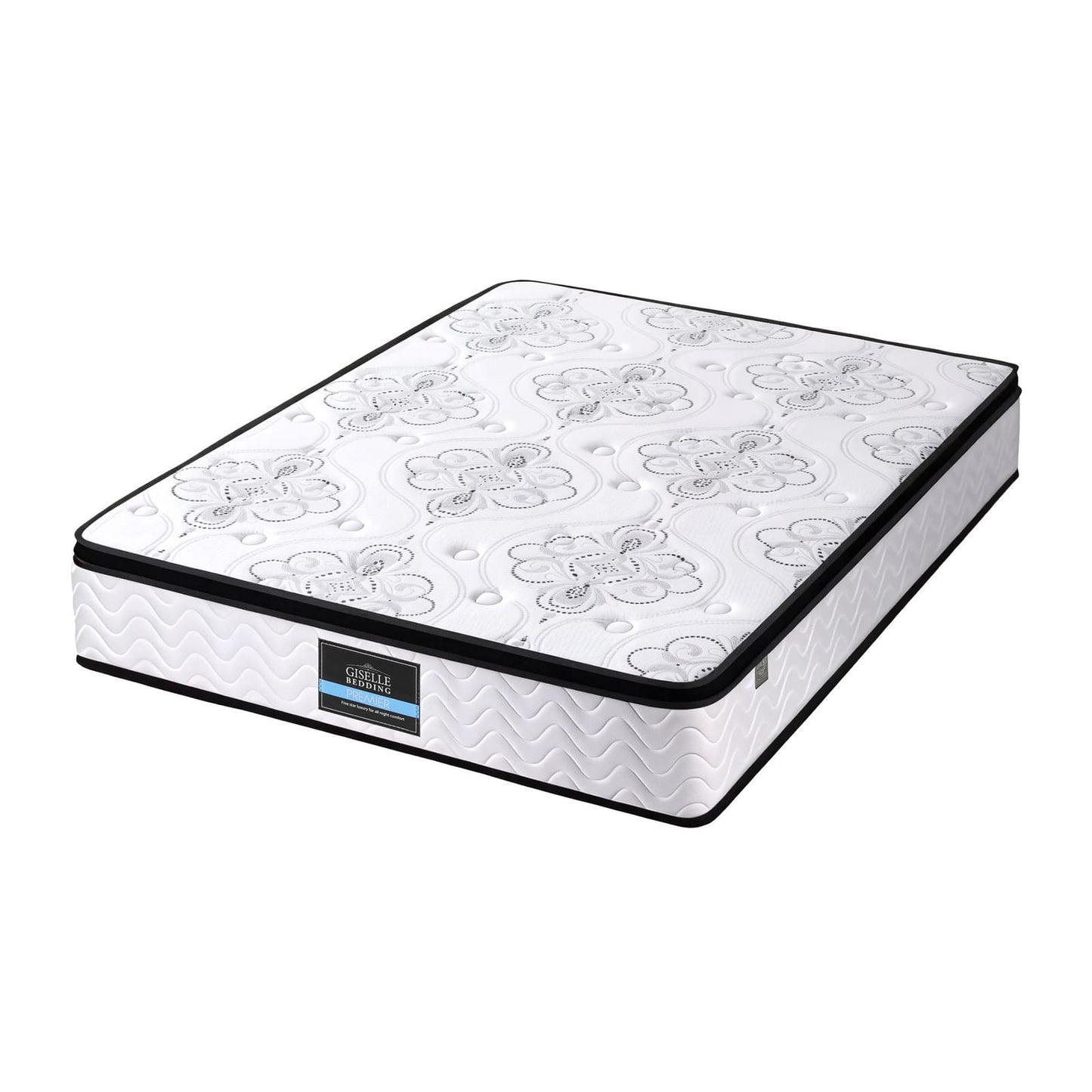 White mattress 137x190x30cm, rear view