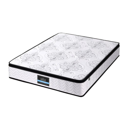 White mattress 137x190x30cm, rear view