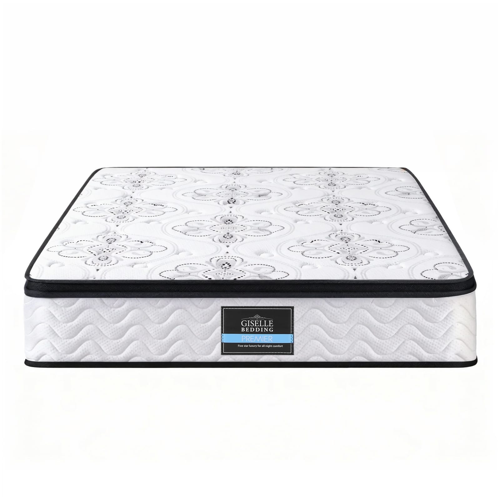 White mattress 137x190x30cm, in room setting
