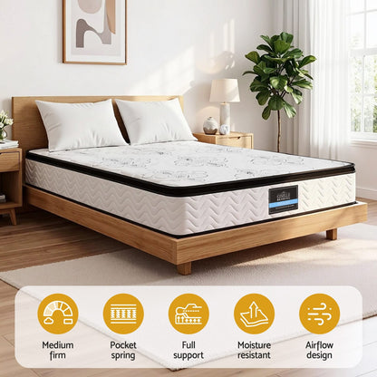 White mattress 137x190x30cm, view 6