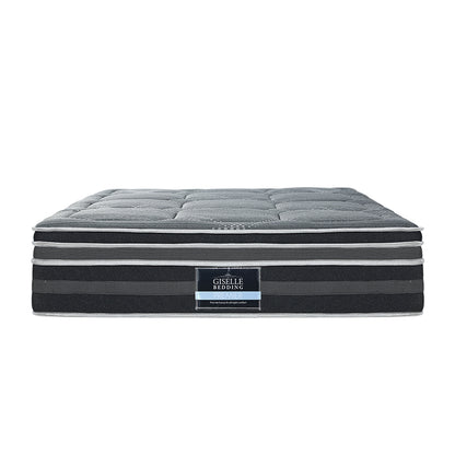 H&L Presents 35Cm Double Mattress Bed 7 Zone Dual Euro Top Pocket Spring Medium Firm