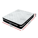 H&L Bedding Super Firm Mattress Queen Size Bed 7 Zone Pocket Spring Foam 28cm