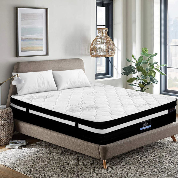  H&L Bedding Super Firm Mattress Queen Size Bed 7 Zone Pocket Spring Foam 28cm