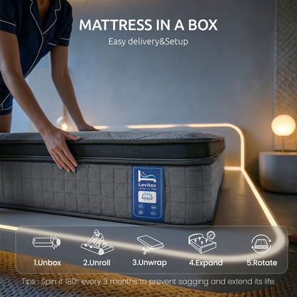 Grey mattress 203x105.5cm, view 11