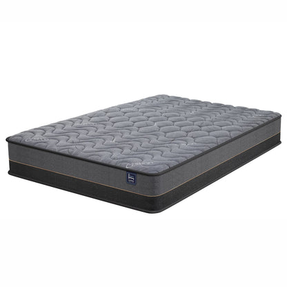 Grey mattress 203x183cm, in room setting