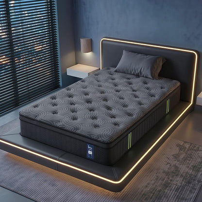 Grey mattress 203x105.5cm, side view