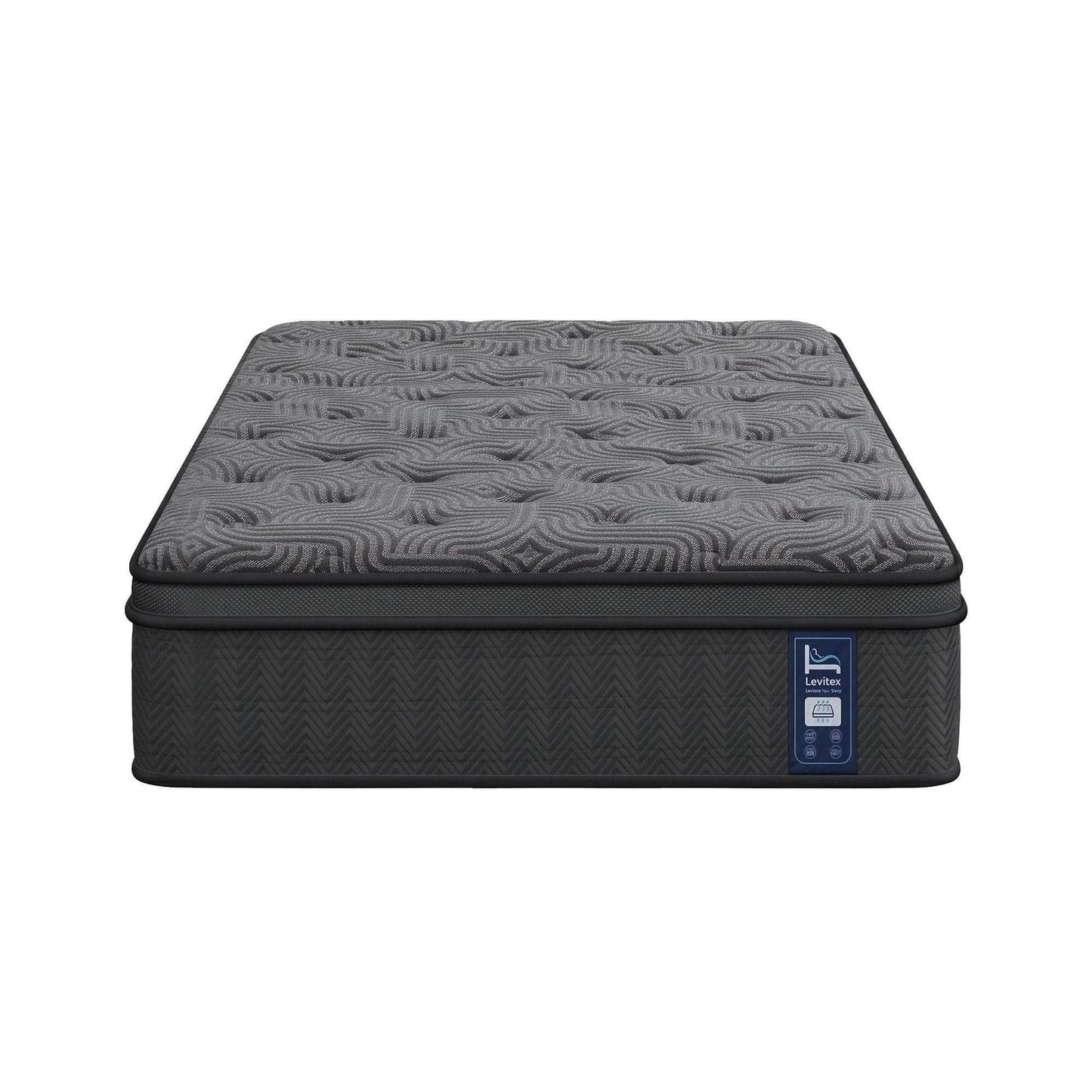 Grey mattress 203x105.5cm, in room setting