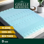 Giselle Bedding 11-zone Memory Foam Mattress Topper 8cm - K/Q/D/S