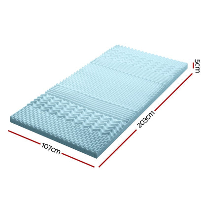 Memory Foam Mattress Topper 5cm Thick 203x107cm