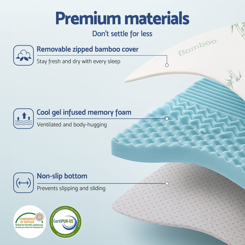 Memory Foam Mattress Topper 5cm Thick 203x107cm