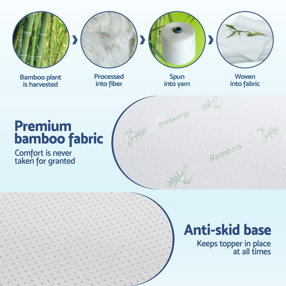 Memory Foam Mattress Topper 5cm Thick 203x107cm