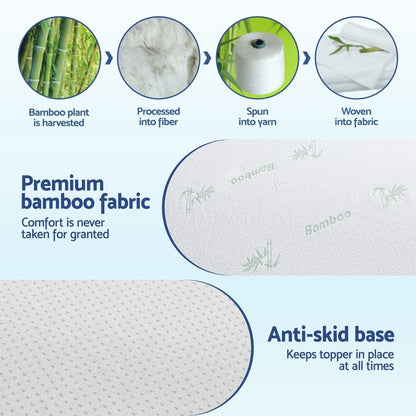 Memory Foam Mattress Topper 5cm Thick 203x107cm