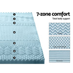 H&L Bedding Cool  7-zone Memory Foam Mattress Topper w/Bamboo Cover 8cm - Double