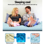 H&L Bedding Cool  7-zone Memory Foam Mattress Topper w/Bamboo Cover 8cm - Queen