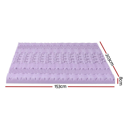 Memory Foam Mattress Topper Lavender 203x153cm