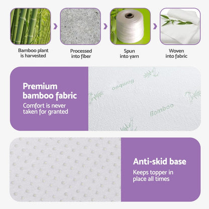 Memory Foam Mattress Topper Lavender 203x153cm