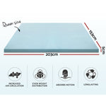 H&L Bedding cool Memory Foam Mattress Topper w/Bamboo Cover 5cm - Queen