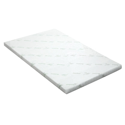 Cool Gel Memory Foam Mattress Topper Bamboo Cover 5cm - Single