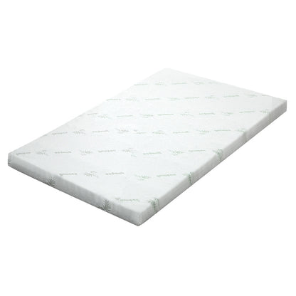 Cool Gel Memory Foam Mattress Topper Bamboo Cover 8cm - Single
