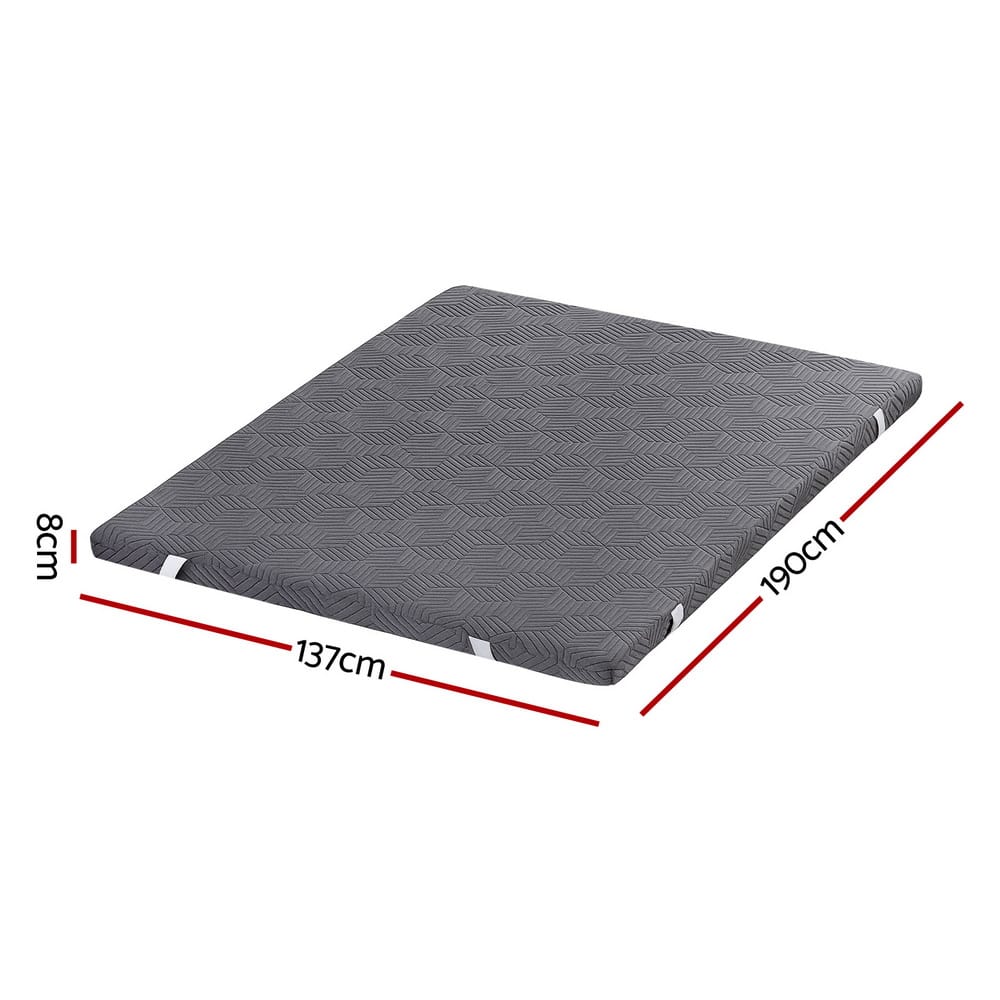 Memory Foam Mattress Topper Gel Layered 190x137cm