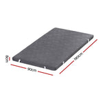 8cm Memory Foam Mattress Topper Gel Dual Layer Foam Bamboo Single
