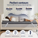 8cm Memory Foam Mattress Topper Gel Dual Layer Foam Bamboo Single