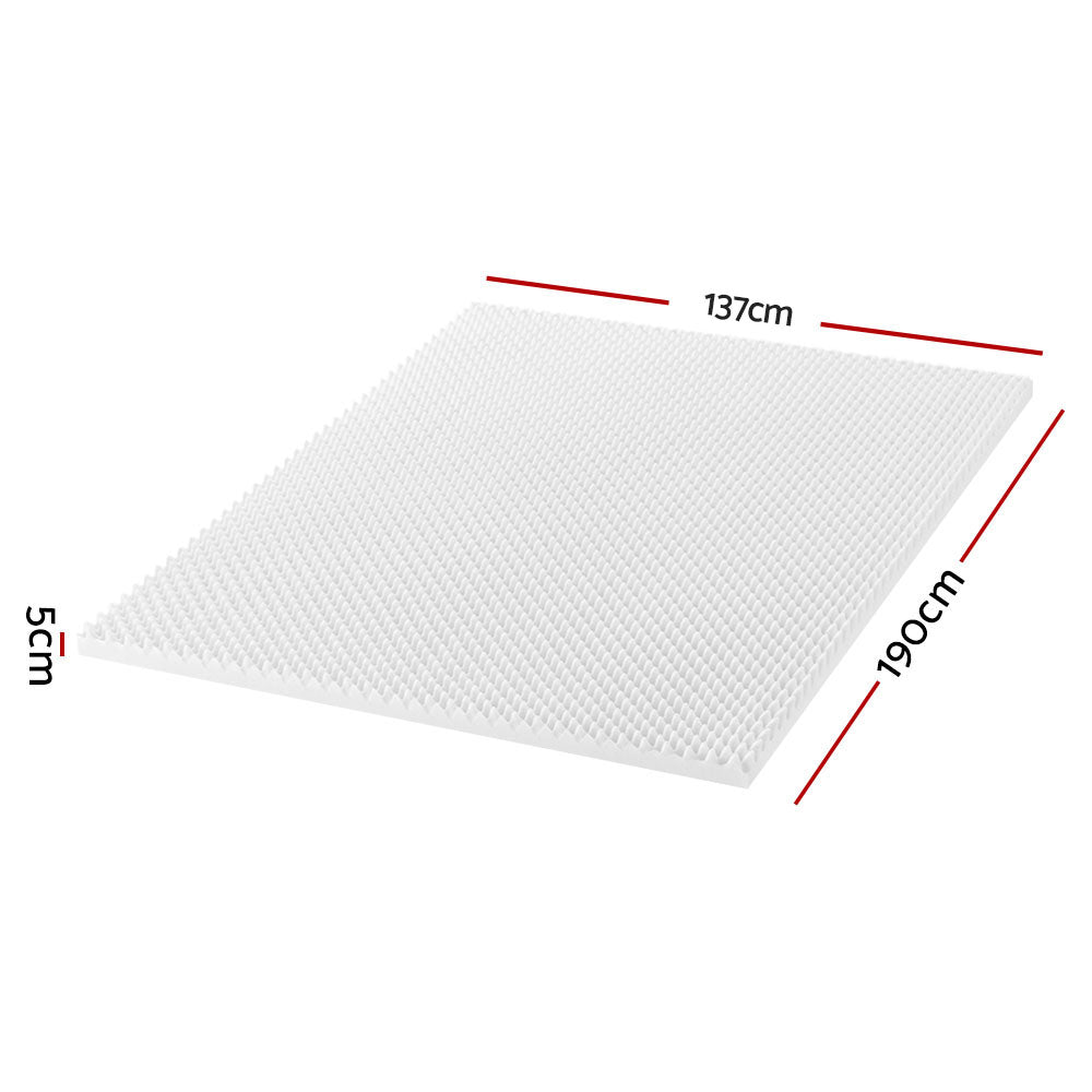 Giselle Bedding Double 5cm Egg Crate Foam Mattress Pad