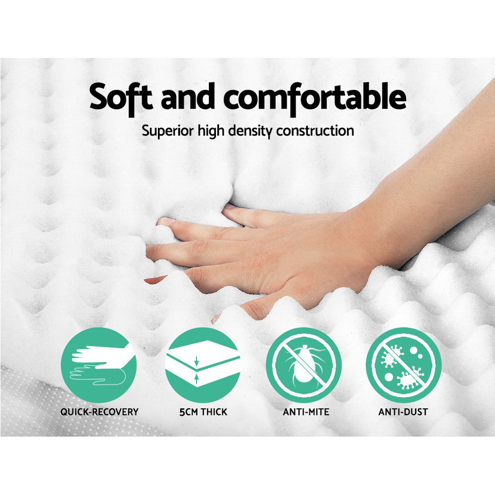 Giselle Bedding Mattress Topper Egg Crate Foam KS
