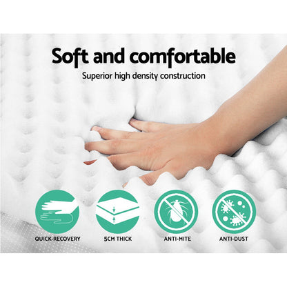 Giselle Bedding Mattress Topper Egg Crate Foam KS