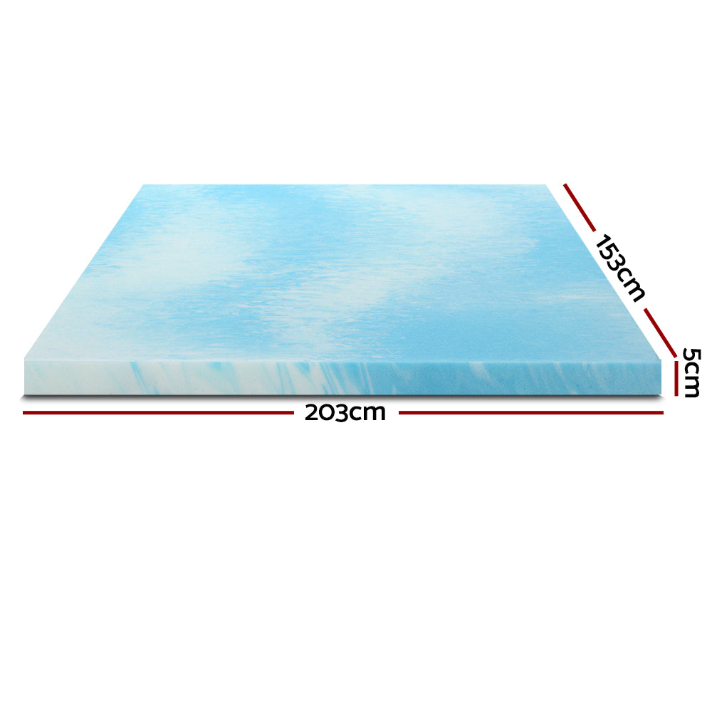 Memory Foam Mattress Topper Gel 5Cm Queen