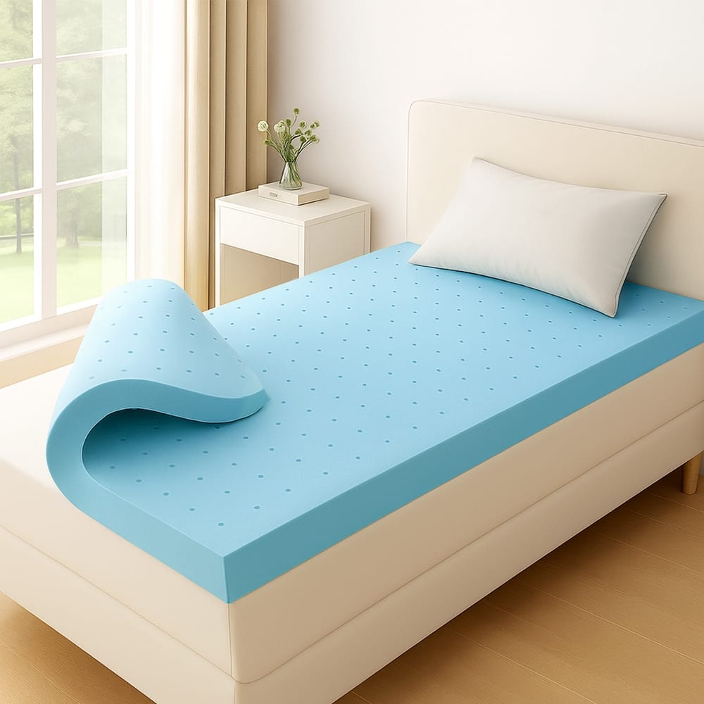 Memory Foam Mattress Topper Ventilated 190x90cm