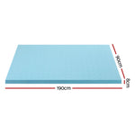 Memory Foam Mattress Topper Ventilated Cool Gel 8cm Single