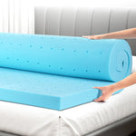 Memory Foam Mattress Topper Ventilated Cool Gel 8cm Single