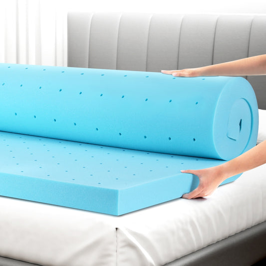Memory Foam Mattress Topper Ventilated Cool Gel 8cm Single