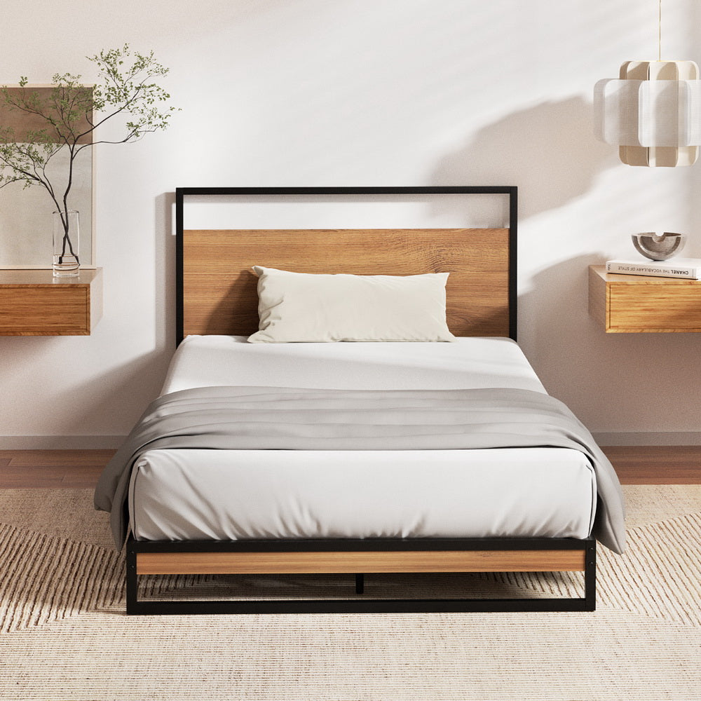 Bed Frame Queen Size Metal Frame DANE with Mattress