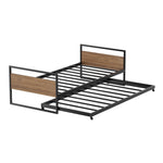 Bed Frame 2X Single Size Metal Trundle Daybed Dean